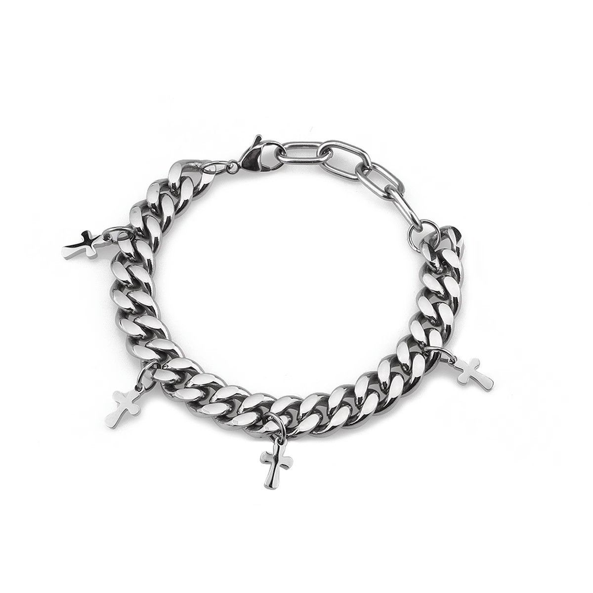 Jewelry Cross Retro Bracelet Y2K Punk Chain Gotch Bracelets Chains Size ONE SIZE - 5 Thumbnail