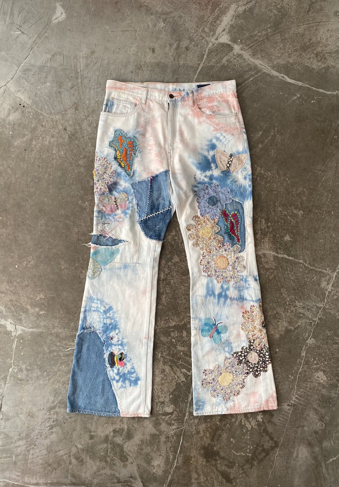 Kapital Kapital Kountry Crazy Papillon Flare Denim Chrome Hearts Size US 36 / EU 52 - 1 Thumbnail