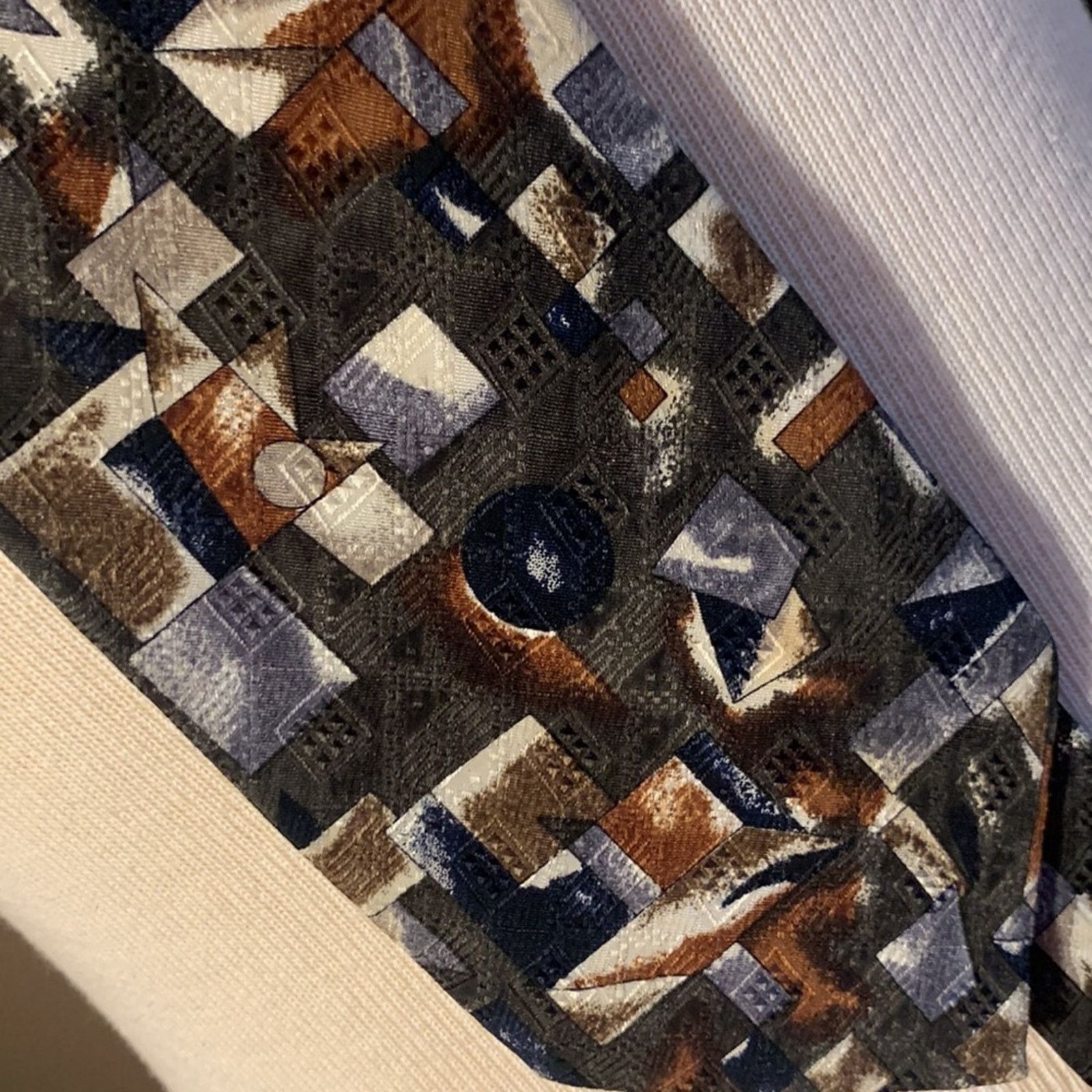 Vintage Paul Klee Designers in Motion Abstract Cubist silk necktie Size ONE SIZE - 5 Thumbnail