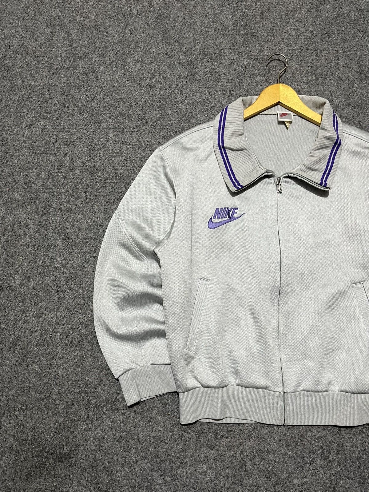 Nike Vintage 1980’s Nike Track Top Zipper Jacket Size US XL / EU 56 / 4 - 2 Thumbnail