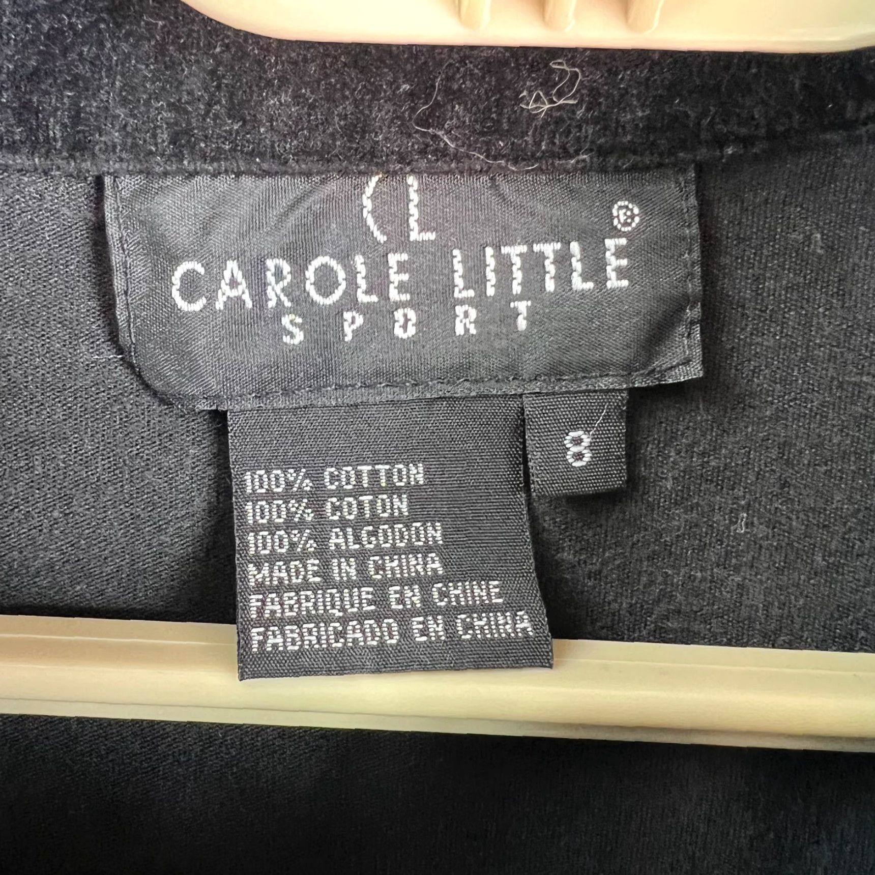 Vintage Carole Little Sport Velvet Jacket Women Size 8 Black Embroidered Long Sleeve Collared Casual Womens Size M / US 6-8 / IT 42-44 - 5 Thumbnail