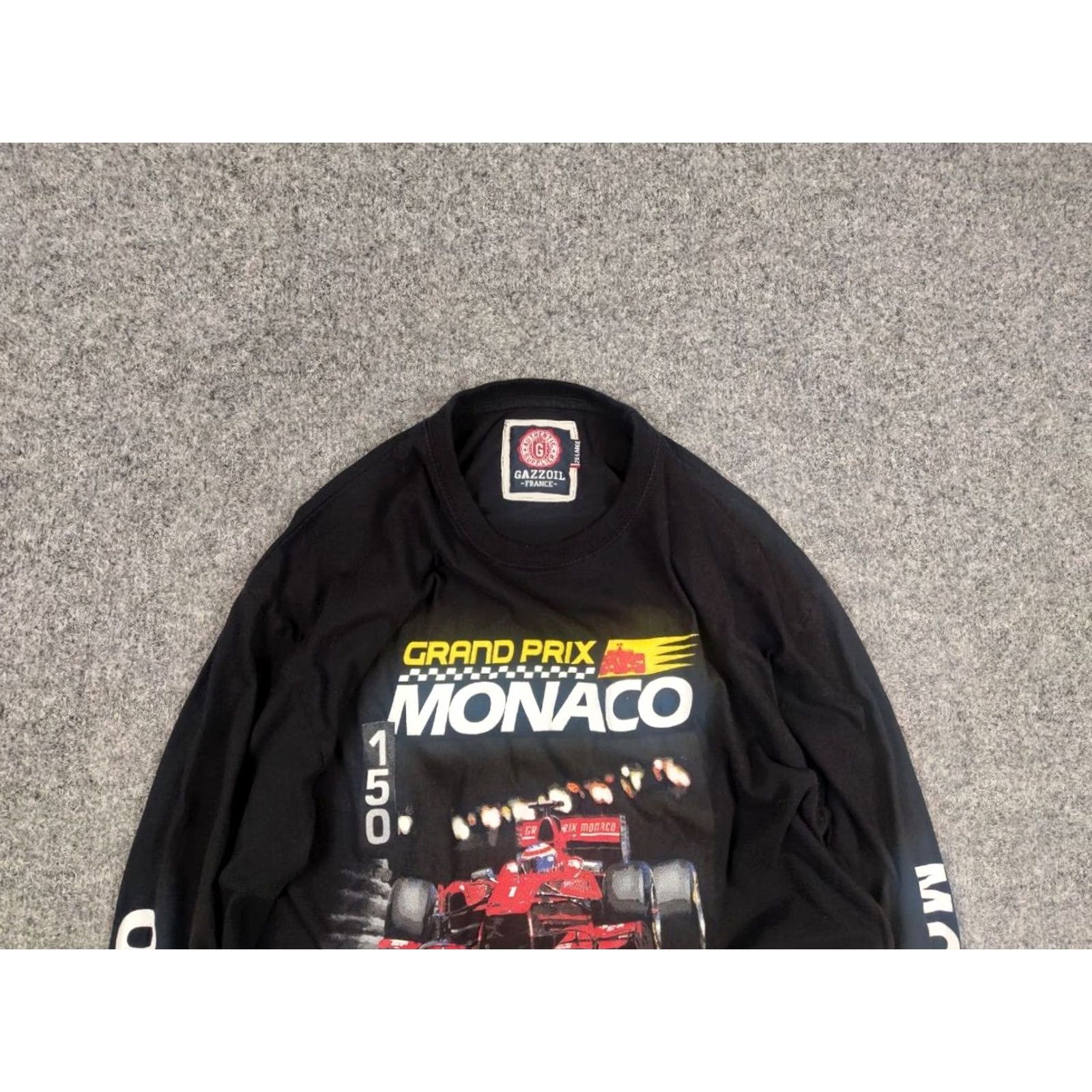 Vintage Vintage Grand Prix Monaco Racing Logo Black long sleeve Shirt Mens M Size US M / EU 48-50 / 2 - 4 Thumbnail