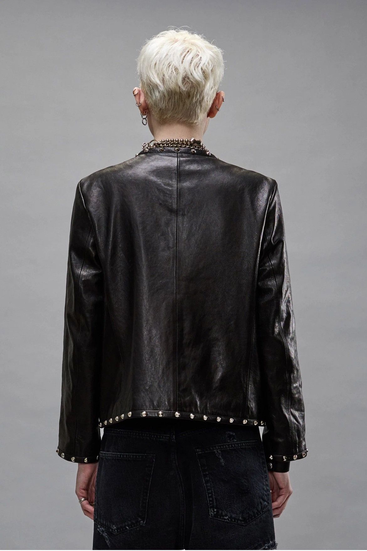 R13 Cropped Slouch Studded jacket. Small Size S / US 4 / IT 40 - 2 Thumbnail
