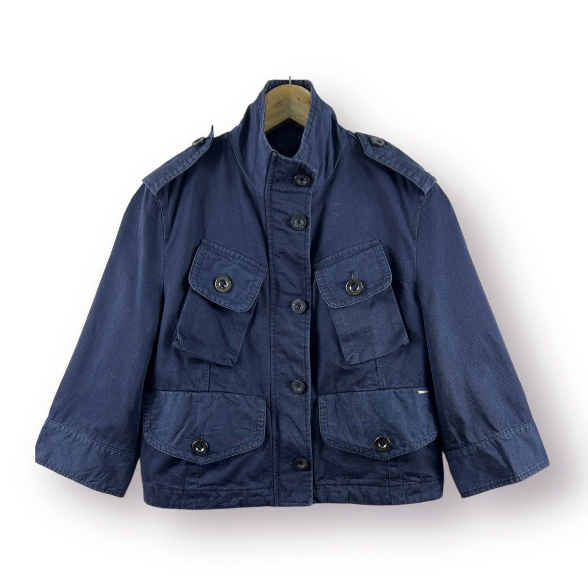 Diesel 🔥 CROPED WOMEN FIELD JACKET SLANT POCKET Size S / US 4 / IT 40 - 1 Thumbnail