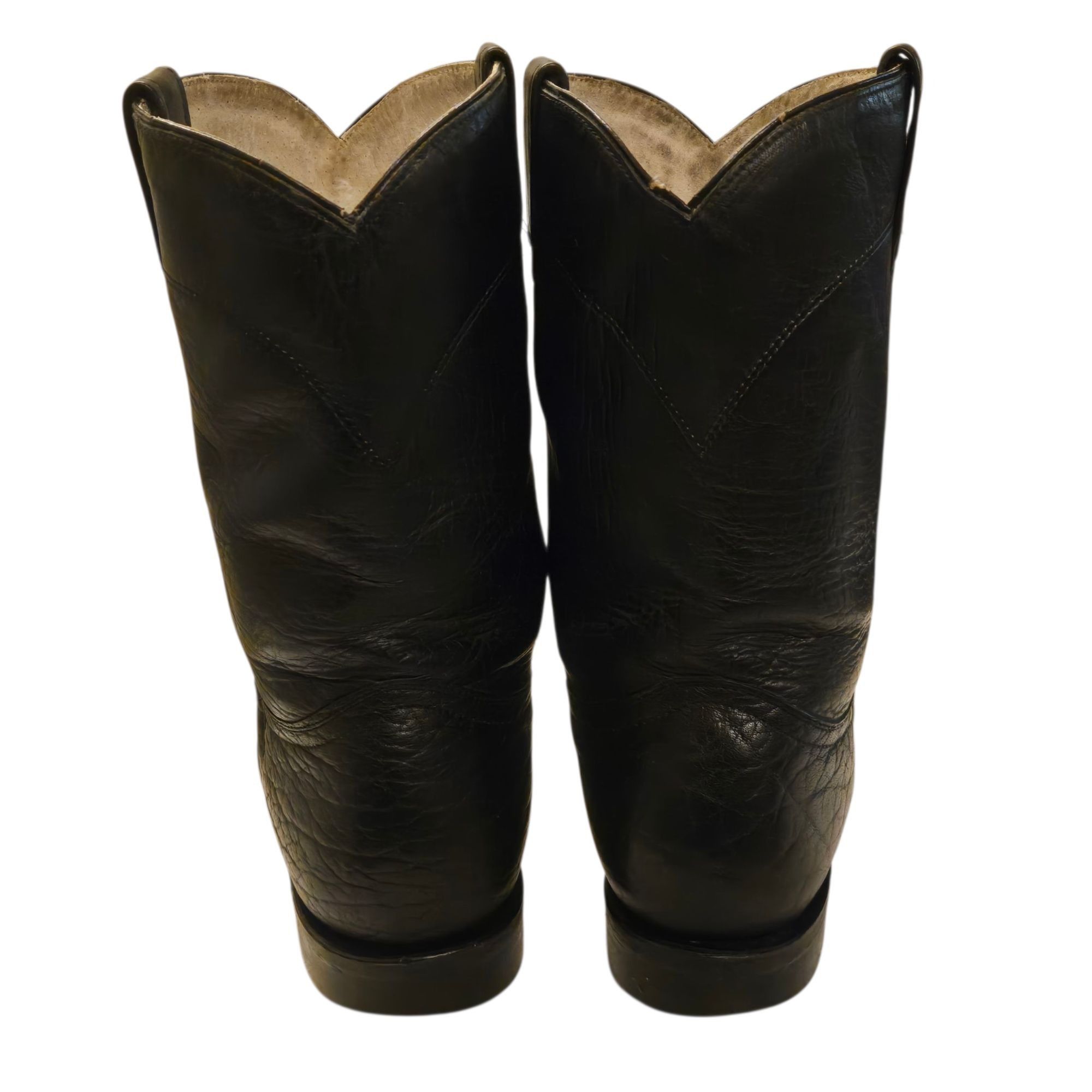 Other Cowtown Cowboy Boots Black Leather Mens 8 D Vintage Western Size US 8 / EU 41 - 6 Thumbnail