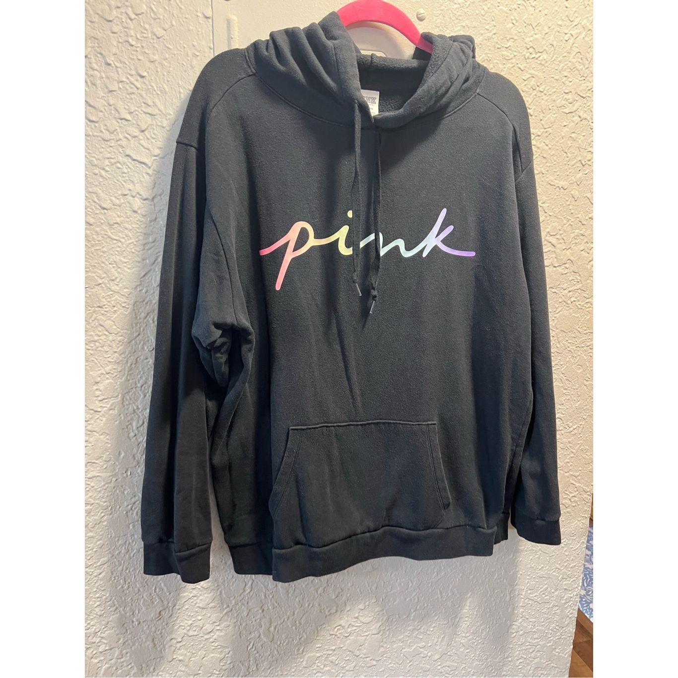 Pink PINK By Victorias Secret Black Hoodie Woman’s Size Large Size L / US 10 / IT 46 - 2 Thumbnail