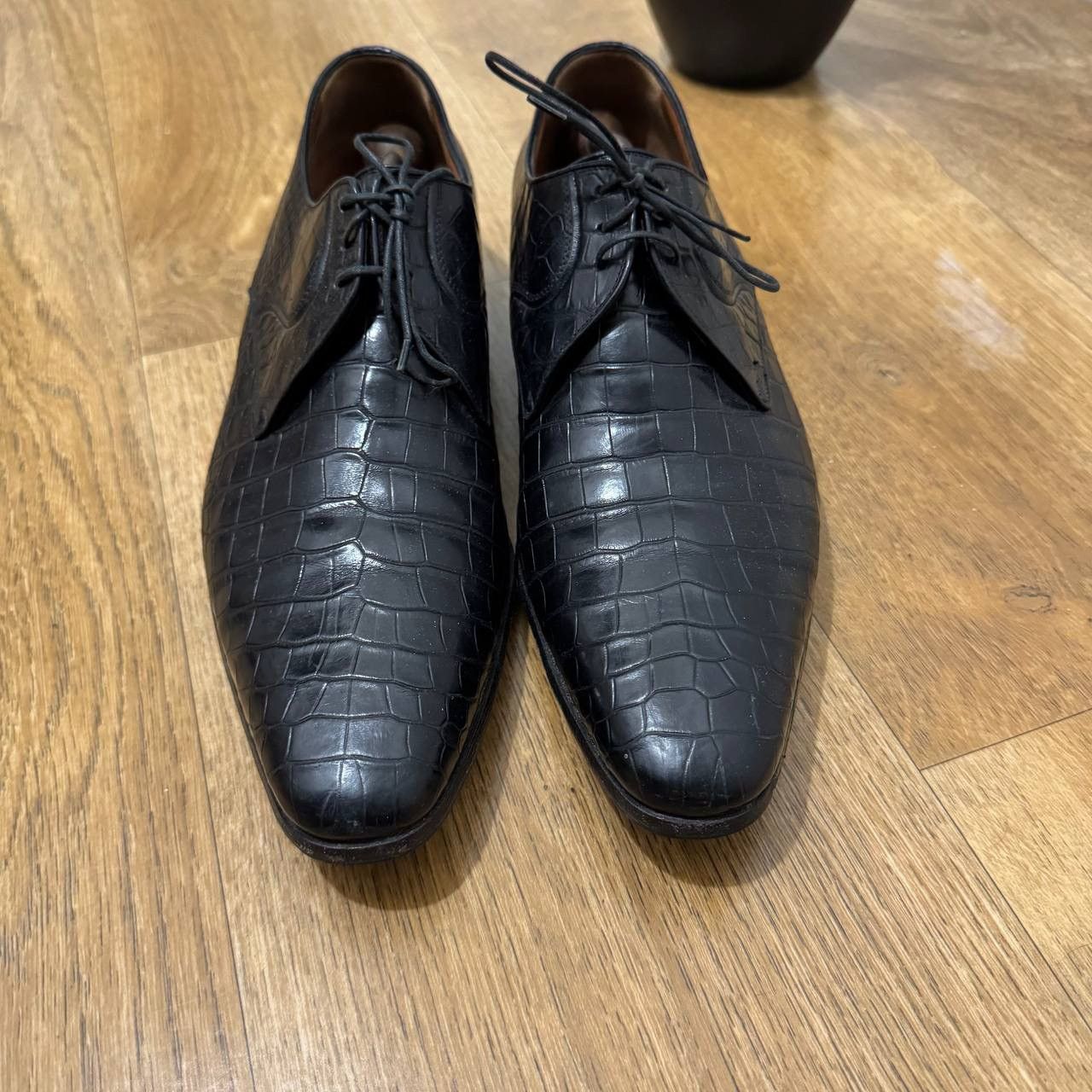 Testoni TESTONI BLACK LABEL CROC OXFORD SHOES Size US 10 / EU 43 - 2 Thumbnail