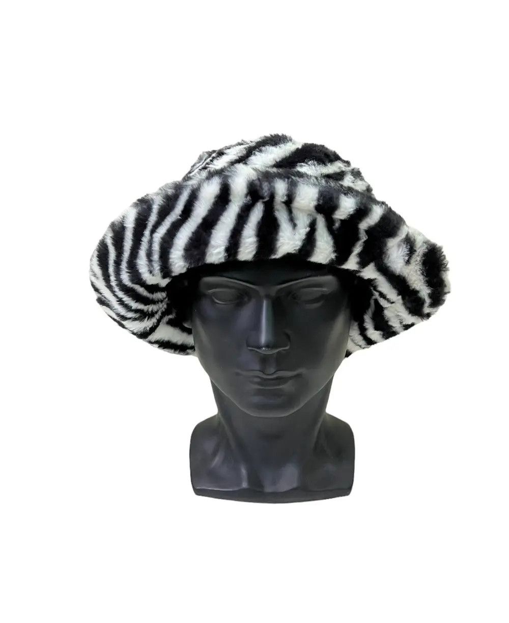 Vintage Vintage Fur Fleece Overprint Zebra Bucket Hats Size ONE SIZE - 1 Thumbnail