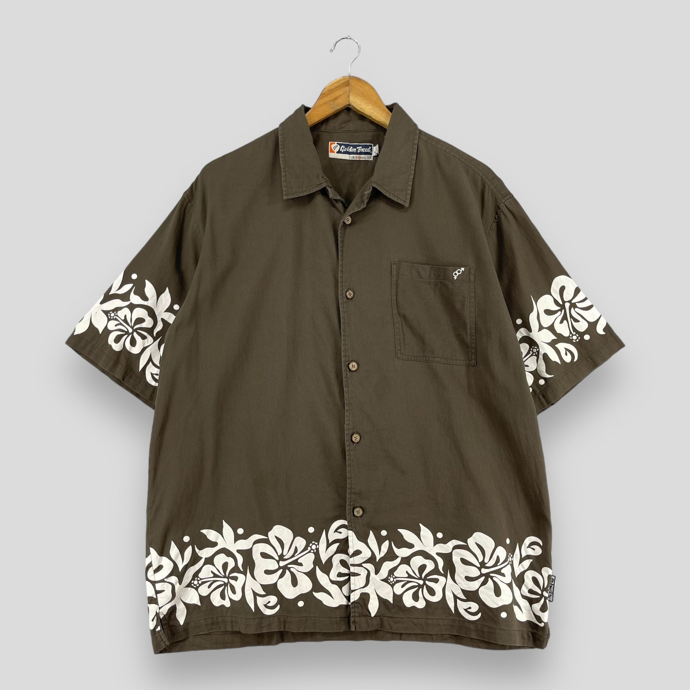 Japanese Brand Golden Breed Hawaiian Aloha Hibiscus Floral Motive Shirt Size US L / EU 52-54 / 3 - 1 Thumbnail