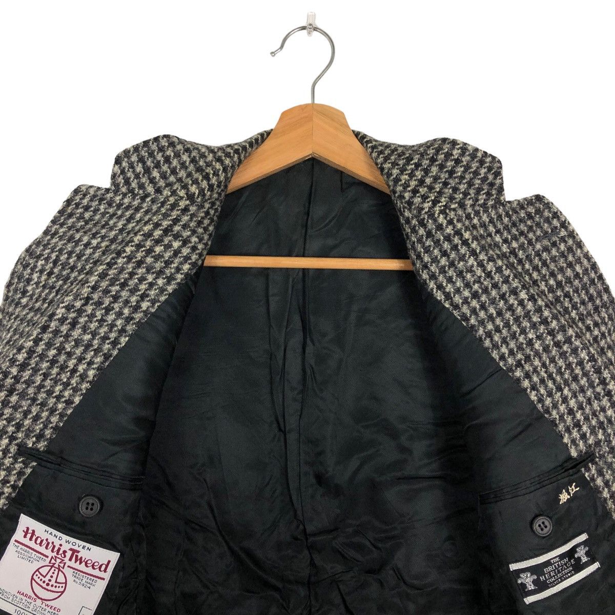 Harris Tweed 🔥80’s Vintage Harris Tweed Wool Jacket Herringbone Design Size M / US 6-8 / IT 42-44 - 11 Thumbnail