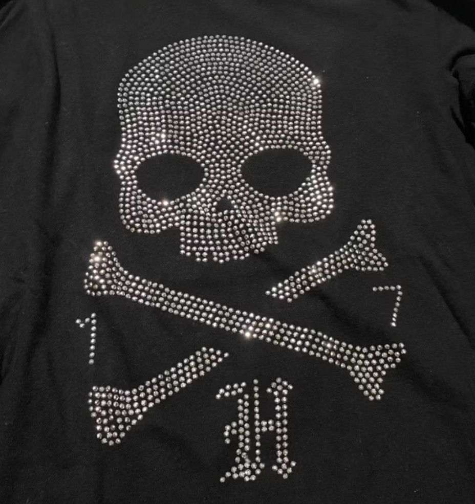 Le Grande Bleu (L.G.B.) Hydrogen Gothic Skull Graphic Long Sleeve T-Shirt Size US XS / EU 42 / 0 - 2 Thumbnail