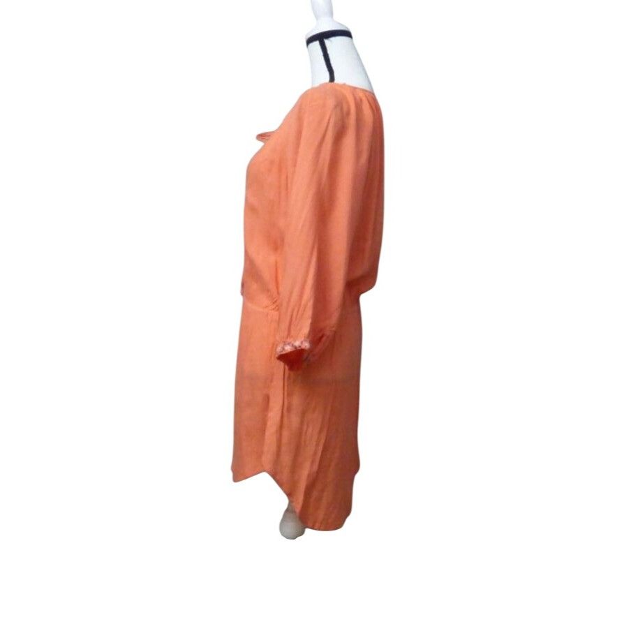 Other Angie Junior’s Elasticized Waist ¾ Sleeve tunic dress, Salmo Size ONE SIZE - 5 Thumbnail