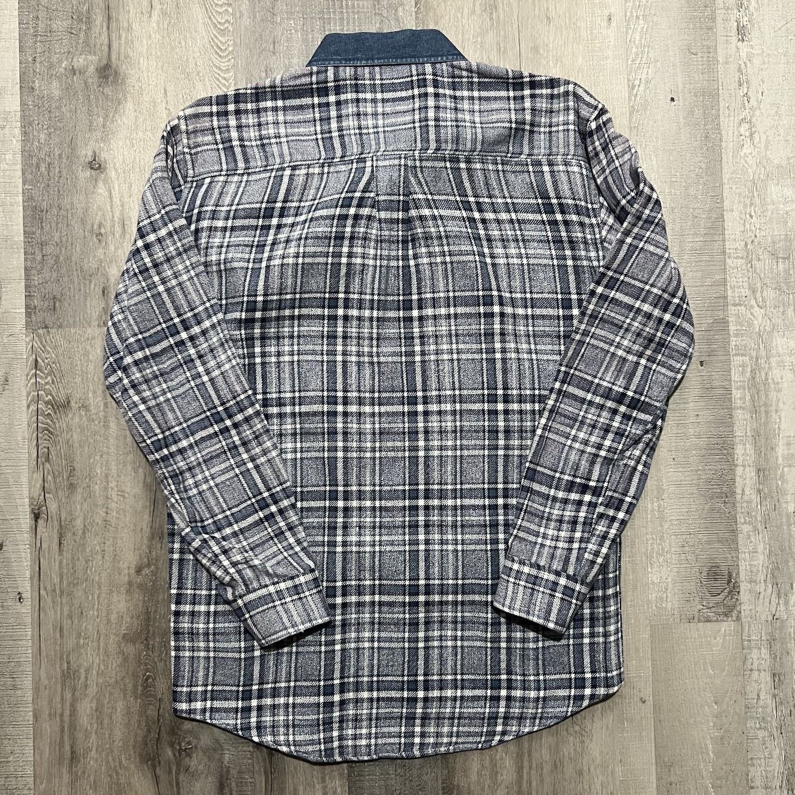 Disney Disney Mickey Mouse Heavy Blue Plaid Cotton Flannel Shirt Size US S / EU 44-46 / 1 - 3 Thumbnail