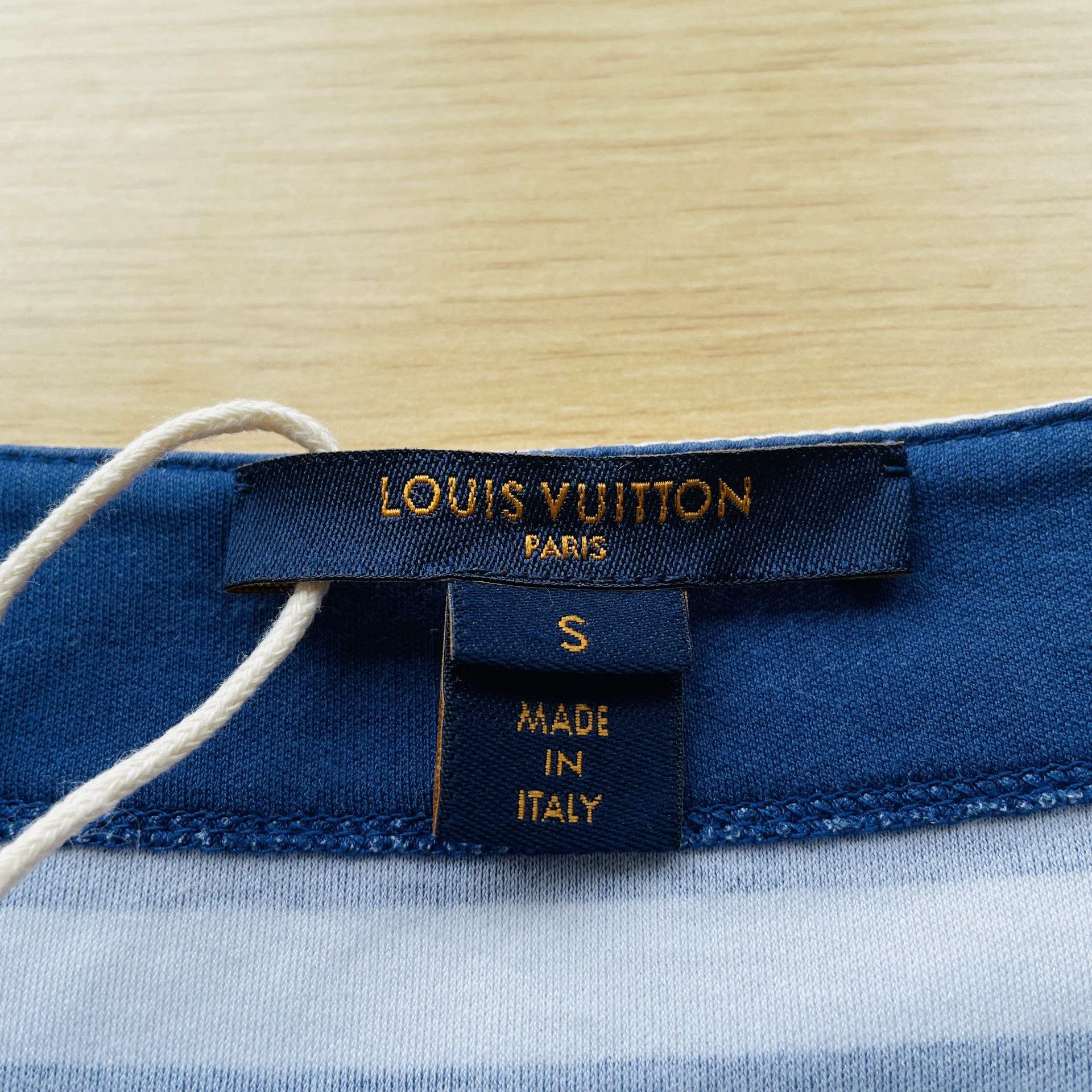 Louis Vuitton LOUIS VUITTON Logo Stripe Women's Blue S LS Long Sleeve Tee Size S / US 4 / IT 40 - 5 Thumbnail