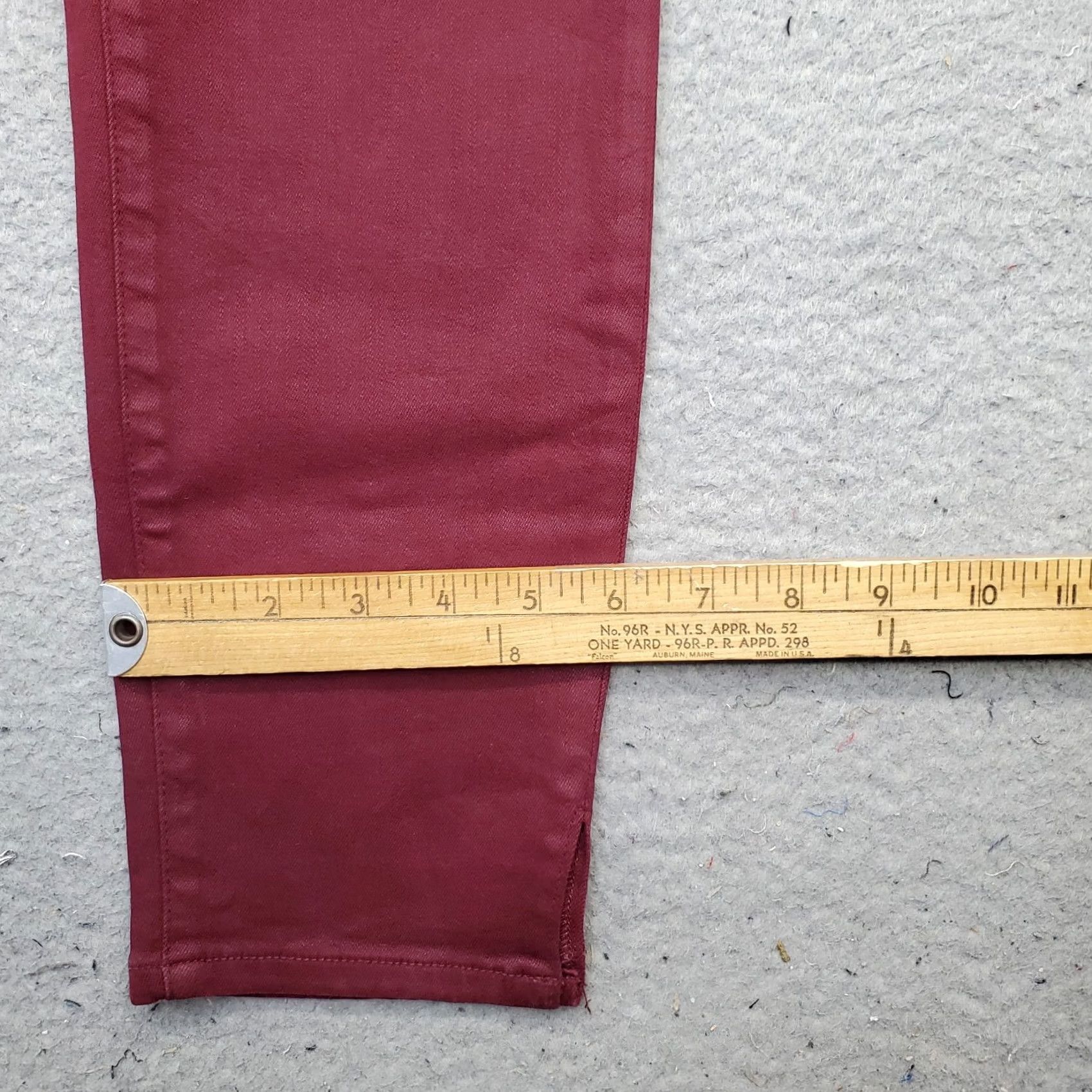 J Brand J Brand Skinny Jeans Burgundy Womens 30 Denim Flat Front Ankle Slit Streetwear Size 30 Womens Jeans Urban Streetwear Burgundy Size 30" / US 8 / IT 44 - 5 Thumbnail