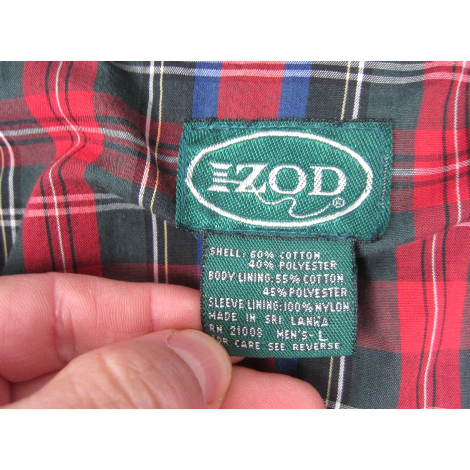 Izod VINTAGE IZOD Jacket Mens M Blue Bomber Full Zip Plaid Lined 90s Classic Preppy Mens Size US M / EU 48-50 / 2 - 4 Thumbnail