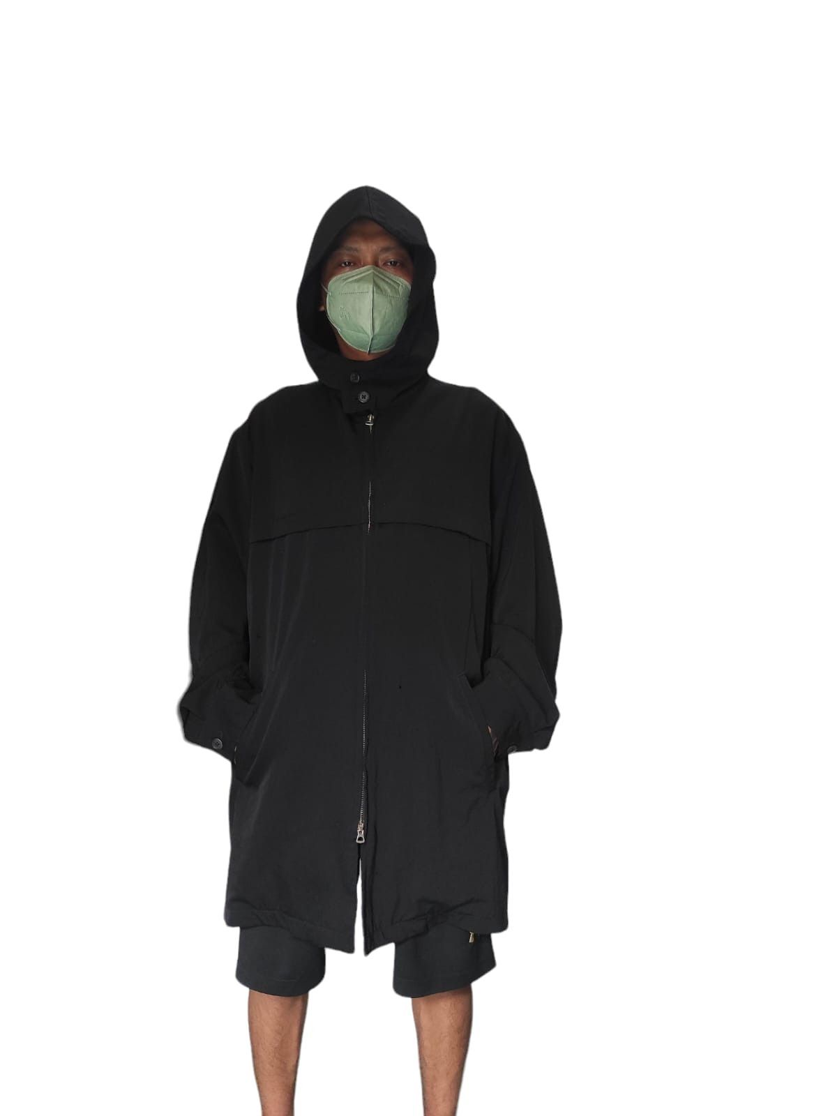 Rare Ys for men Yohji Yamamoto Long Jacket Hooded