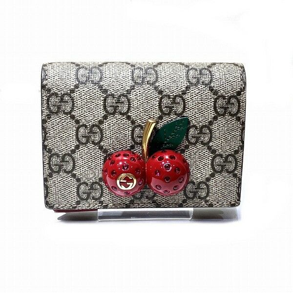 Gucci Gucci Gucci GG Supreme Canvas Bifold Wallet Canvas Short Wallet 476050 in Great Condition Size ONE SIZE - 1 Thumbnail
