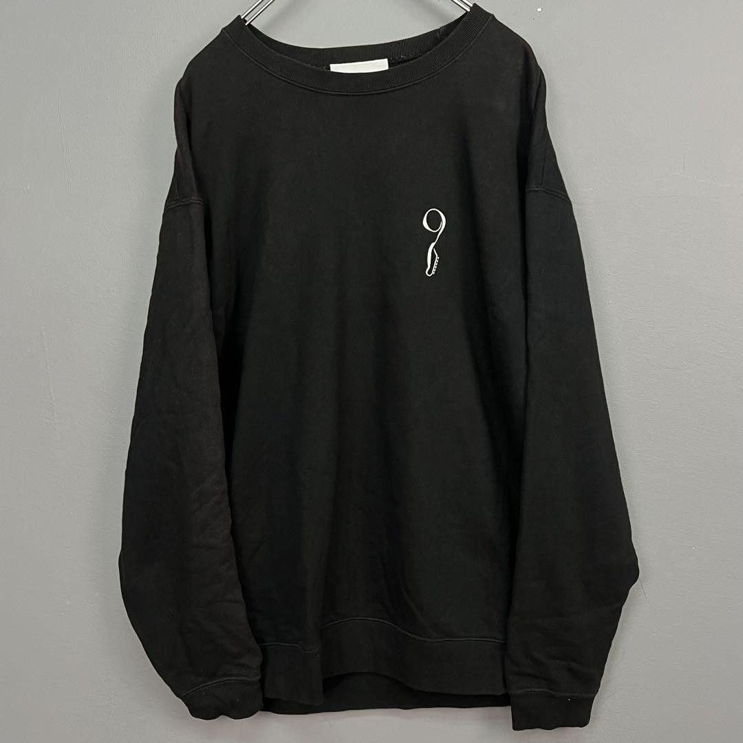 image of Number N Ine Logo Musical Note Sweatshirt in Black, Men's (Size Large)