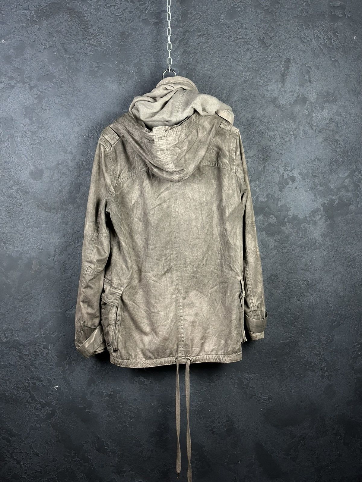 Allsaints AllSaints Parka Jacket Gray Faded Avant Garde Size US M / EU 48-50 / 2 - 5 Thumbnail