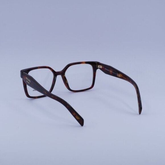 Prada Prada PRB03V 22A1O1 Eyeglasses Poppy Havana 54mm Square Size ONE SIZE - 7 Thumbnail
