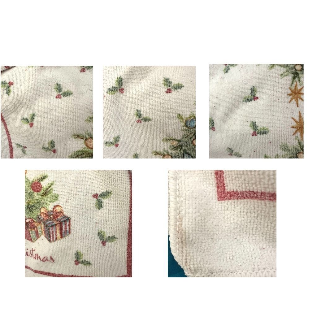 Vintage Vintage Kitchen Dish Hand Towel Christmas Tree Gold Flitter Size ONE SIZE - 12 Thumbnail