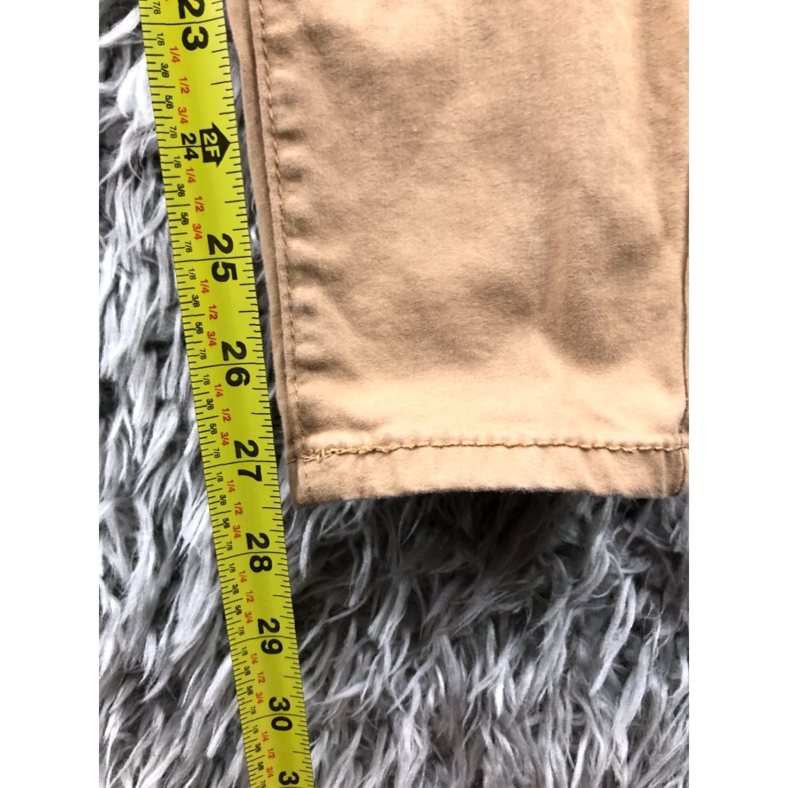 Vintage Celebrity Pink Womens Skinny Ankle Pants Mid Rise Beige Size 5 Size 27" / US 4 / IT 40 - 3 Thumbnail