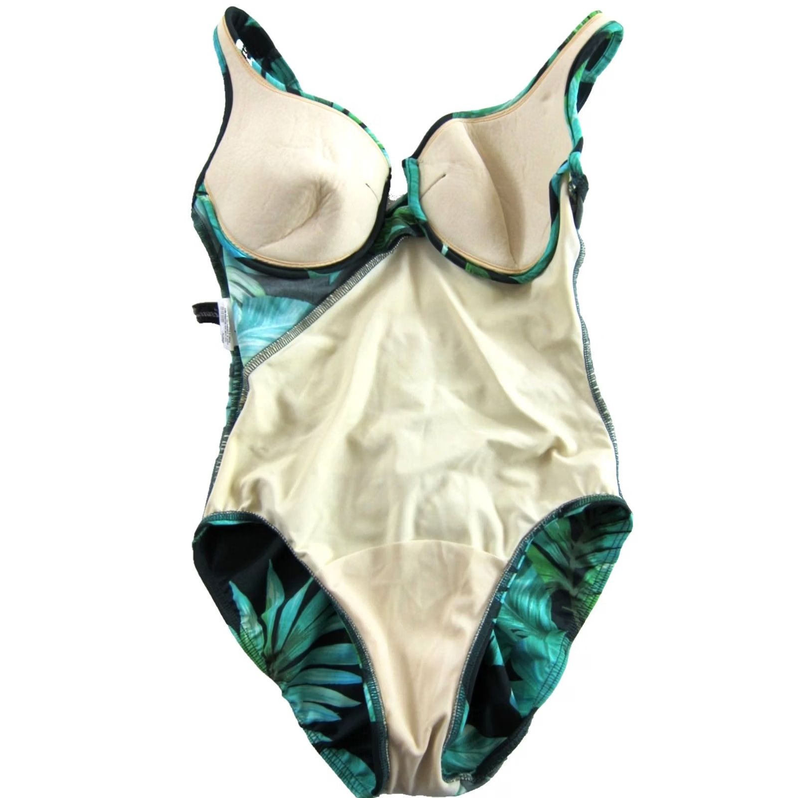 Vintage VINTAGE Miraclesuit Green Tropical Floral Slimming One Piece Swimsuit US 10 Size ONE SIZE - 3 Thumbnail