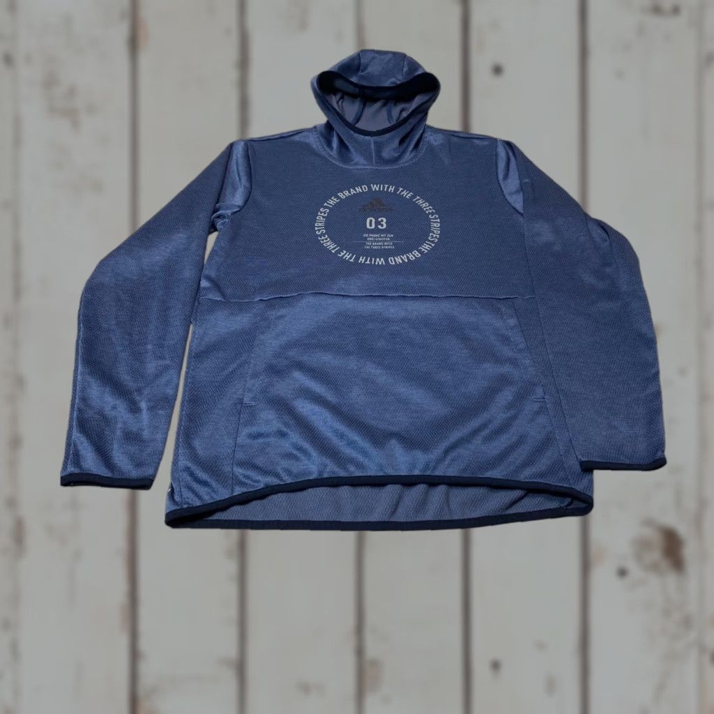 Adidas Adidas Climawarm Sweatshirt Men's Medium Hoodie Blue Polyester 7484 Size US M / EU 48-50 / 2 - 1 Thumbnail
