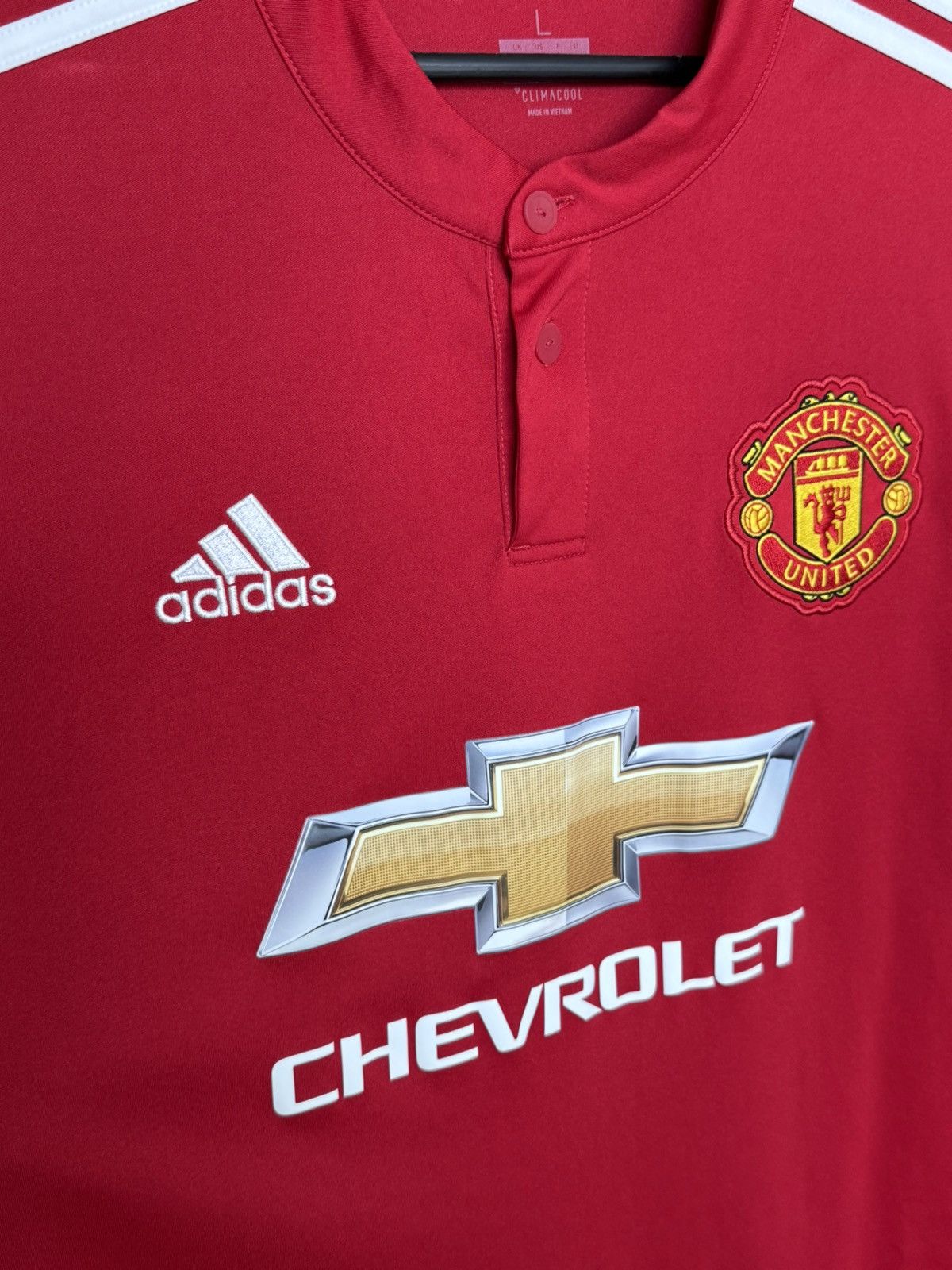 Adidas Manchester United 17/18 Home Football Jersey T-Shirt Size US L / EU 52-54 / 3 - 3 Thumbnail