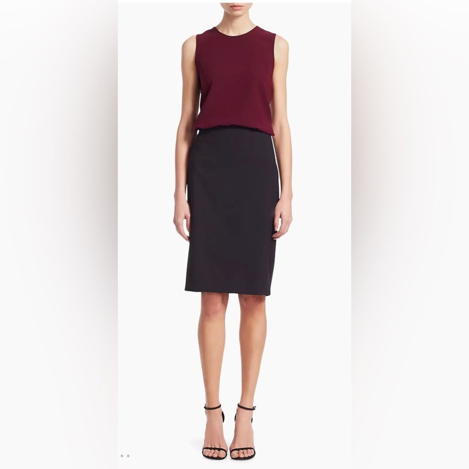Theory Theory $255 Black Knee-Length Pencil Skirt Small Size 27" / US 4 / IT 40 - 2 Thumbnail