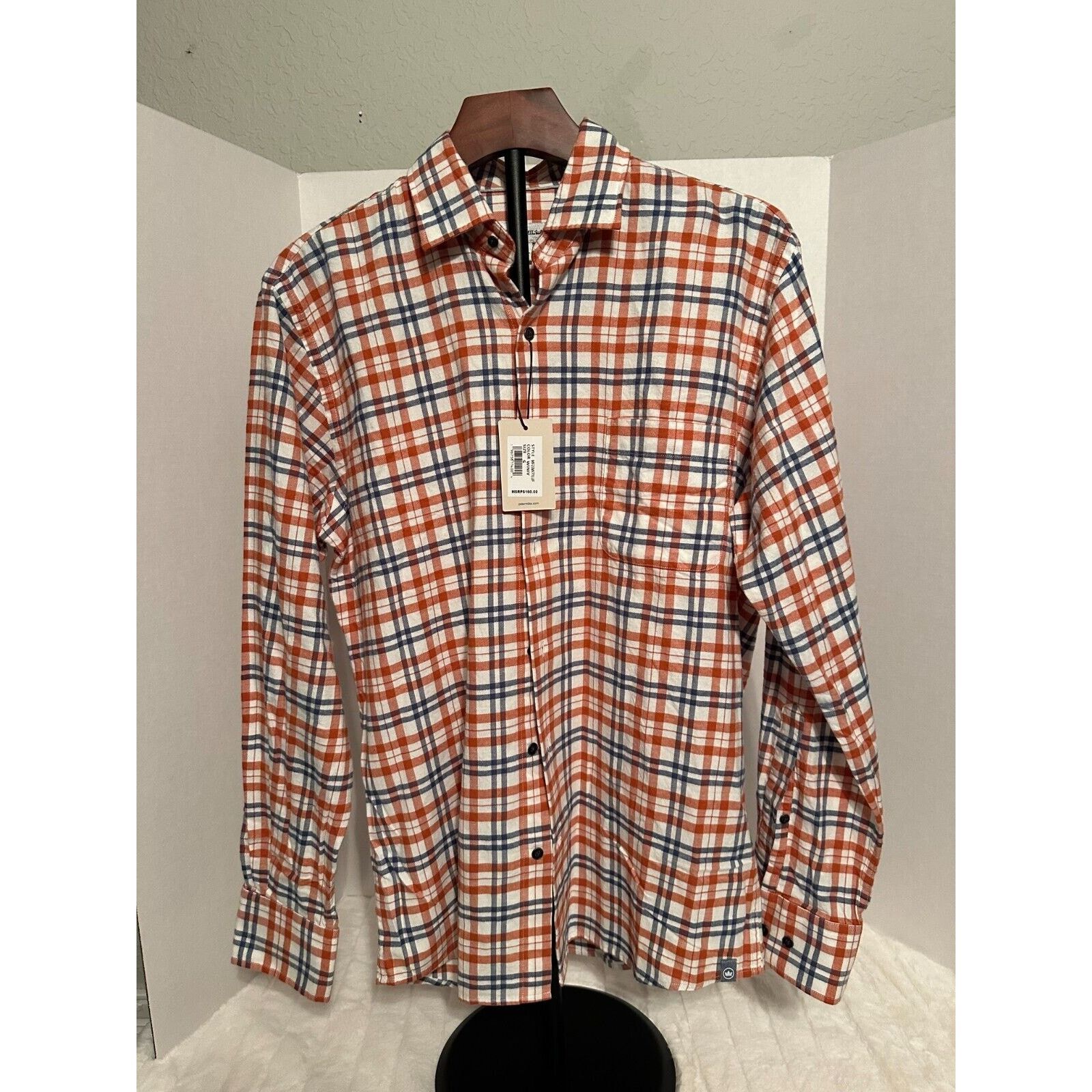 Peter Millar Peter Millar Small Red Checkered Long Sleeve Button-Down Size US S / EU 44-46 / 1 - 1 Thumbnail