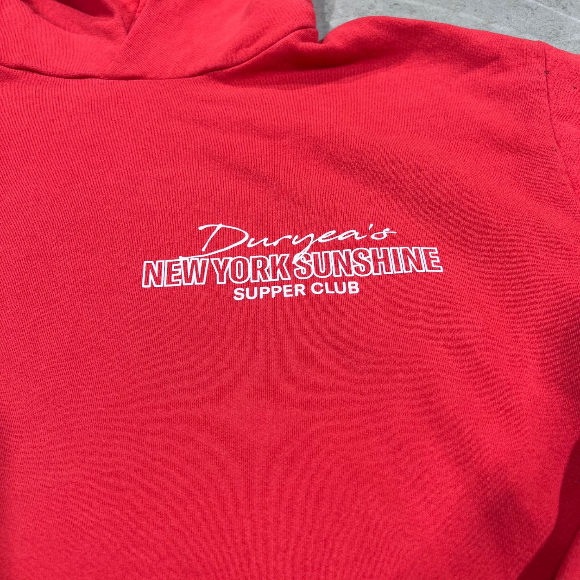 New York Sunshine NEW YORK SUNSHINE x DURYEA'S RED HOODIE SZ XL Size US XL / EU 56 / 4 - 3 Thumbnail