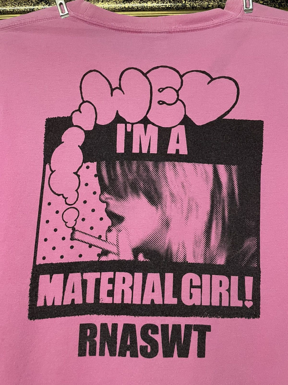 Japanese Brand Vintage 1990s Japan Designe RNA ‘IM A MATERIAL GIRL’ TSHIRT Size US S / EU 44-46 / 1 - 9 Thumbnail