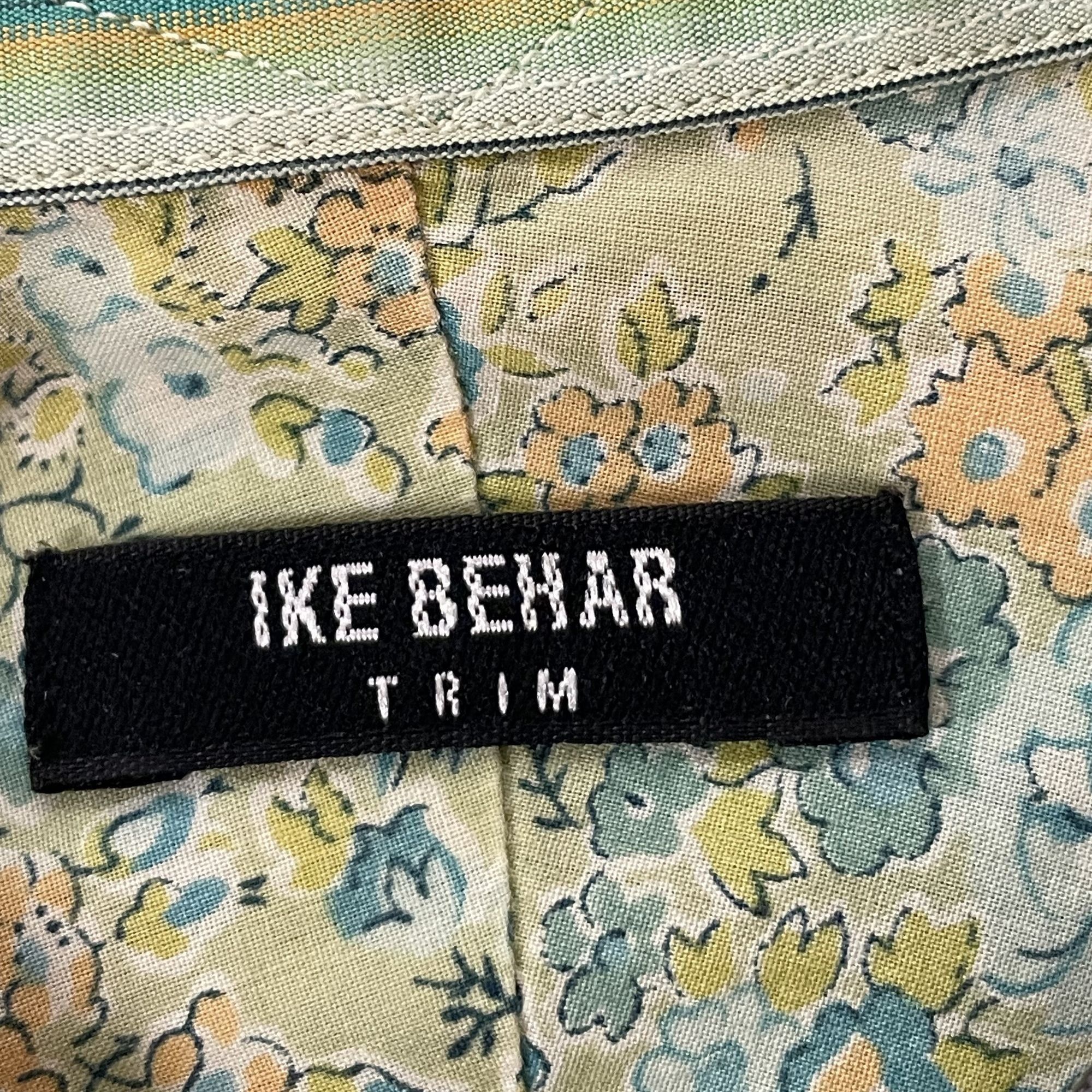 Ike Behar Ike Behar Trim Fit Green RAINBOW CANDY Stripe Dress Shirt Size US XL / EU 56 / 4 - 8 Thumbnail