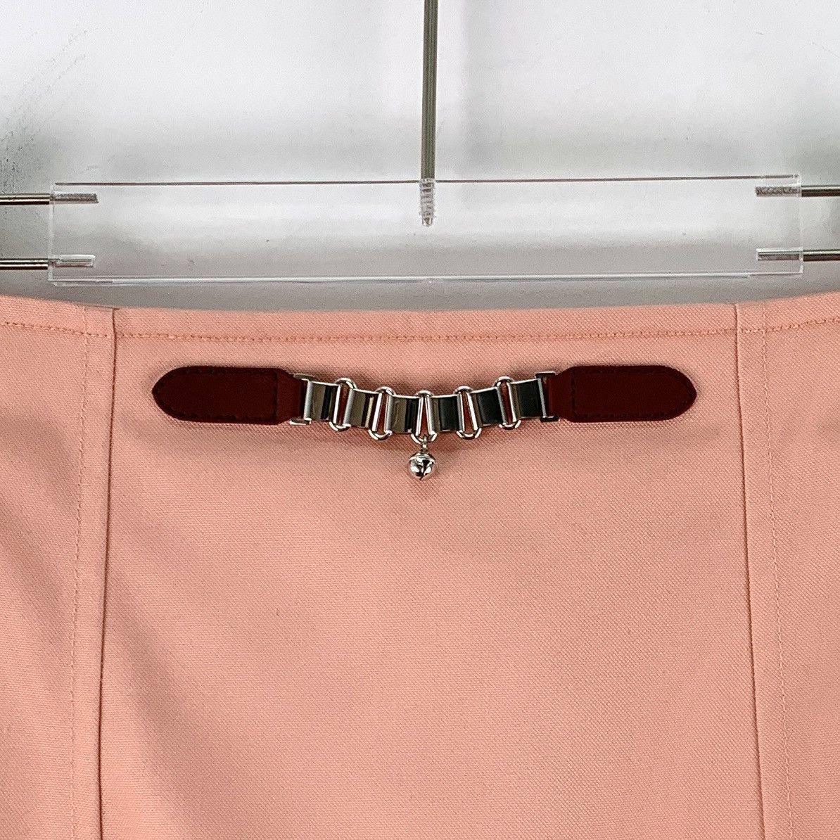 Hermes Hermes, Orange Pink Bell Chain Decor Casual Skirt K26WX Size 27" / US 4 / IT 40 - 4 Thumbnail