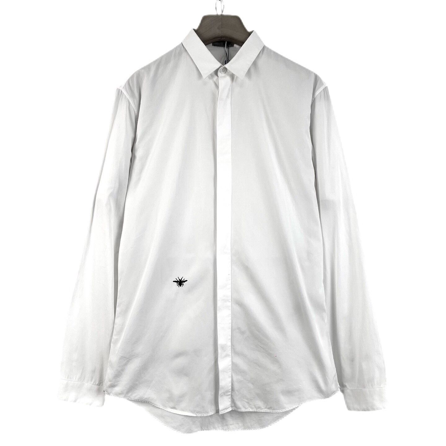 Dior Dior White Long-Sleeve Shirt w/ Black Bee Size US M / EU 48-50 / 2 - 1 Thumbnail