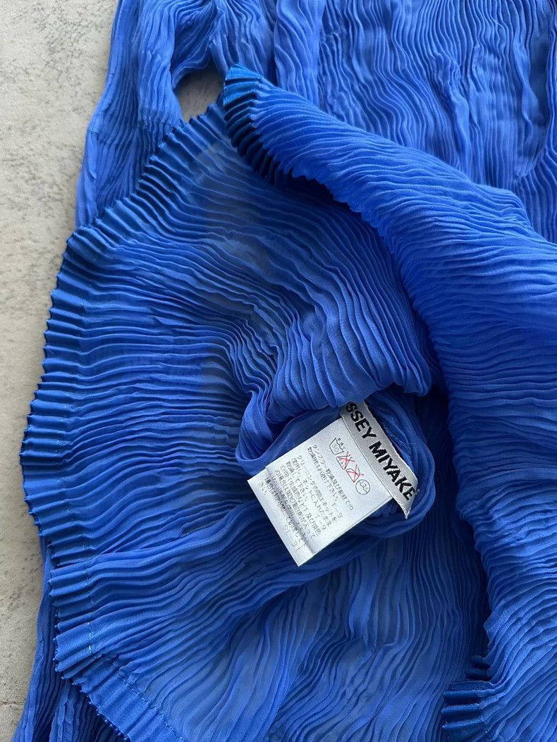 Issey Miyake Issey Miyake Blue wicker pleated top Size L / US 10 / IT 46 - 5 Thumbnail