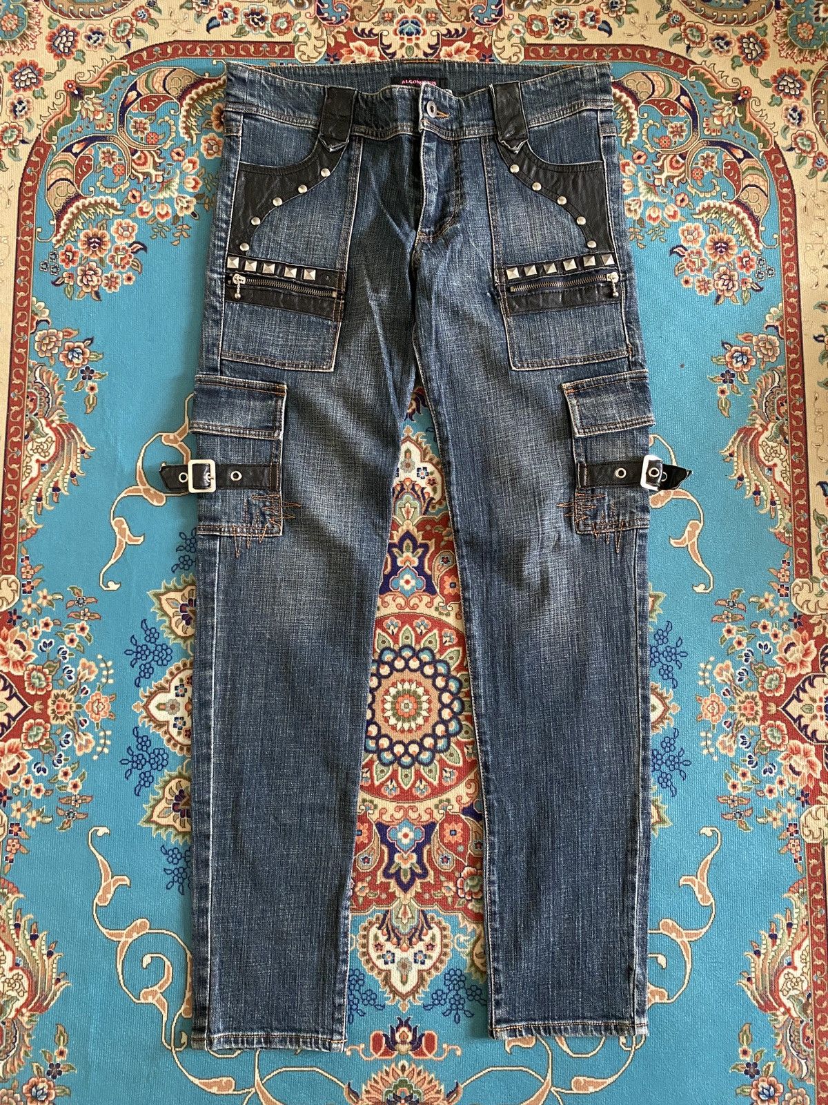 Japanese Brand × Seditionaries Japanese Brand Algonquins Multipocket Studded Punk Denim Size US 32 / EU 48 - 2 Thumbnail
