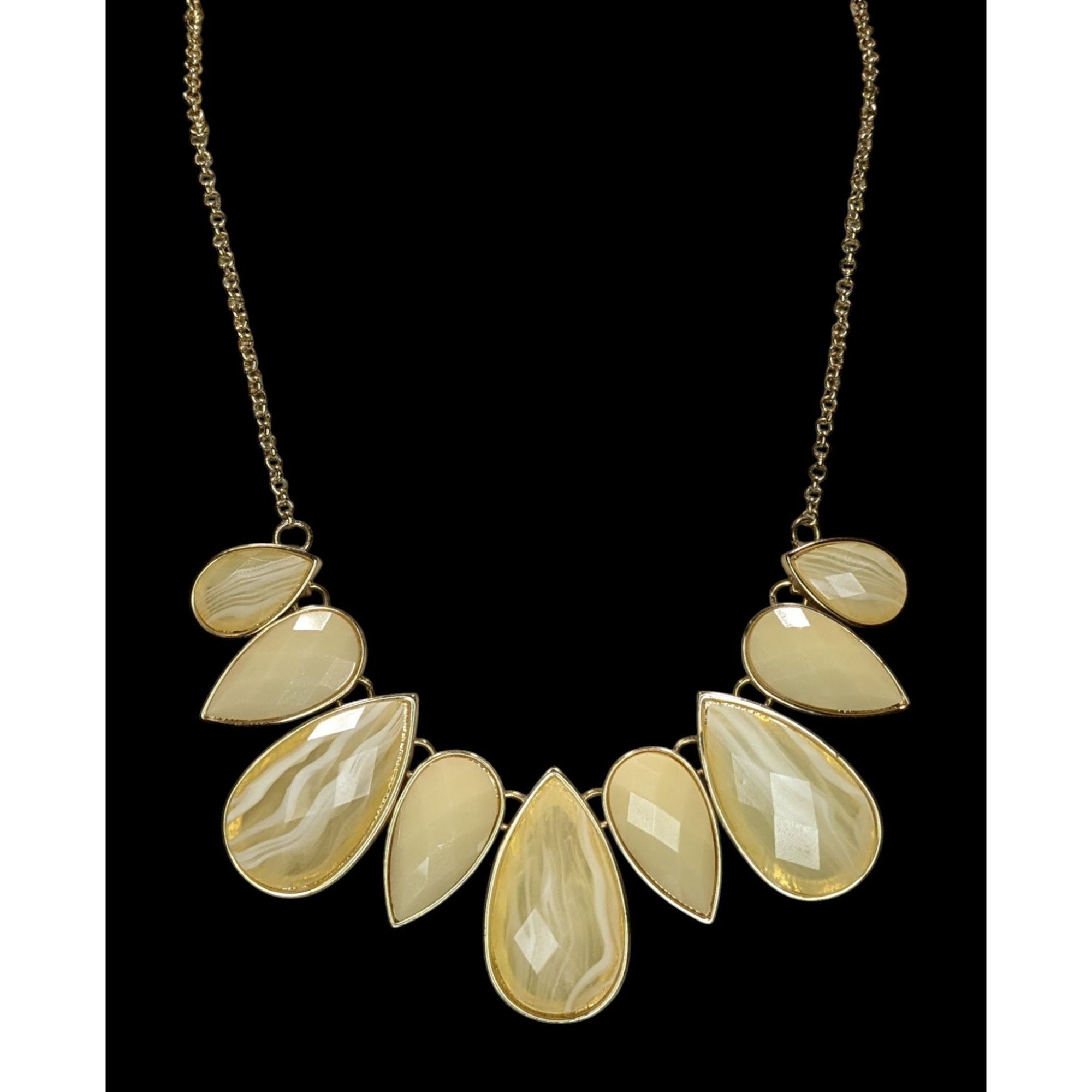 Other Y2K Style Teardrop Statement Necklace With Gold Tone Chain & Size ONE SIZE - 3 Thumbnail