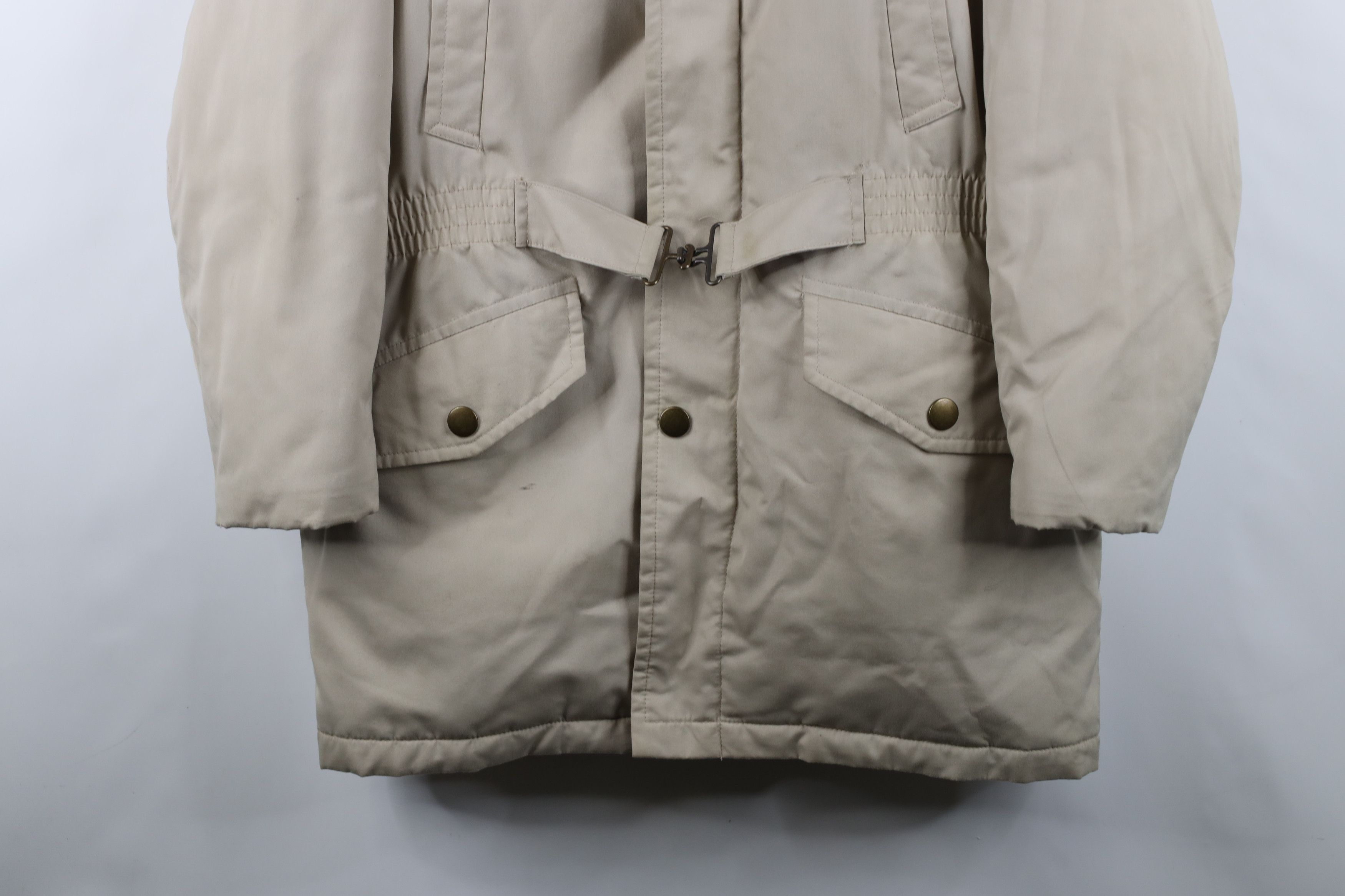 Vintage Vintage 70s Streetwear Belted Duck Down Puffer Trench Coat Size US L / EU 52-54 / 3 - 3 Thumbnail