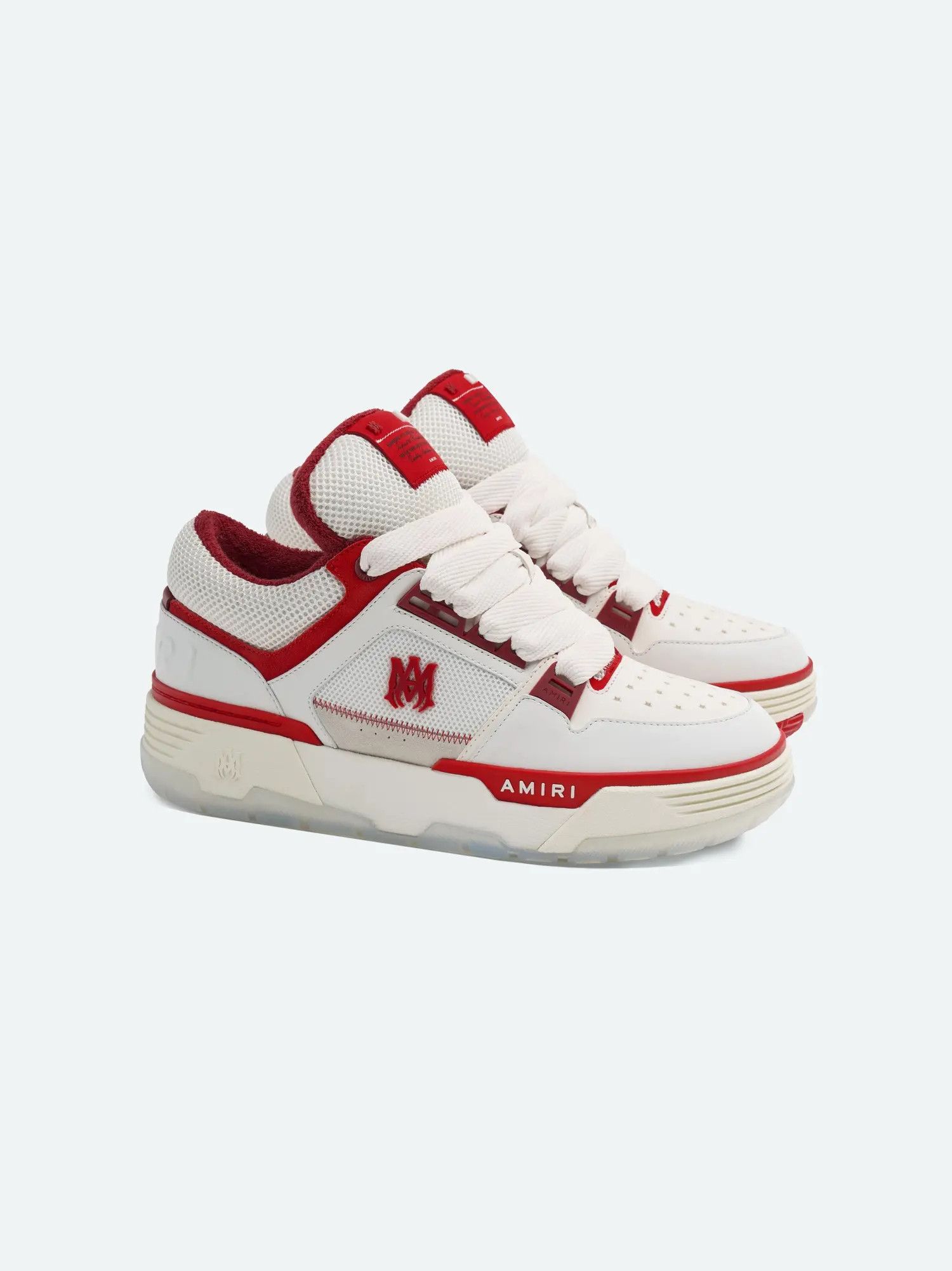 Amiri oc11z0425 MA-1 Low-Top Sneakers in White/Red Size US 13 / EU 46 - 2 Thumbnail
