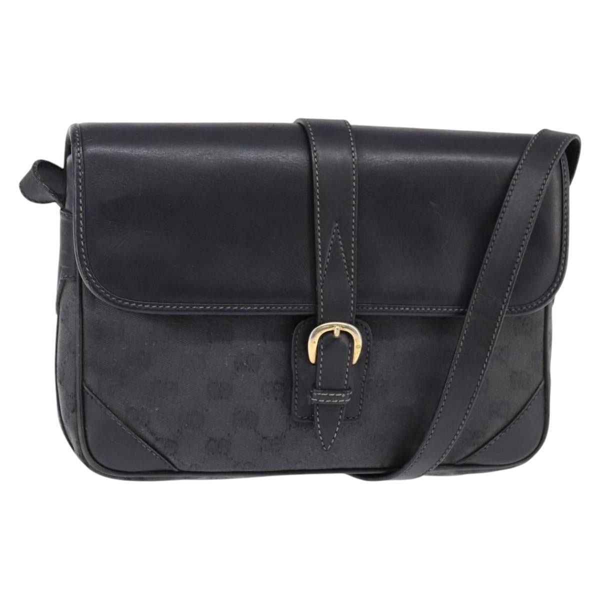 Gucci GUCCI GG Canvas Shoulder Bag Black Gold 001 261 001 261 Size ONE SIZE - 1 Thumbnail