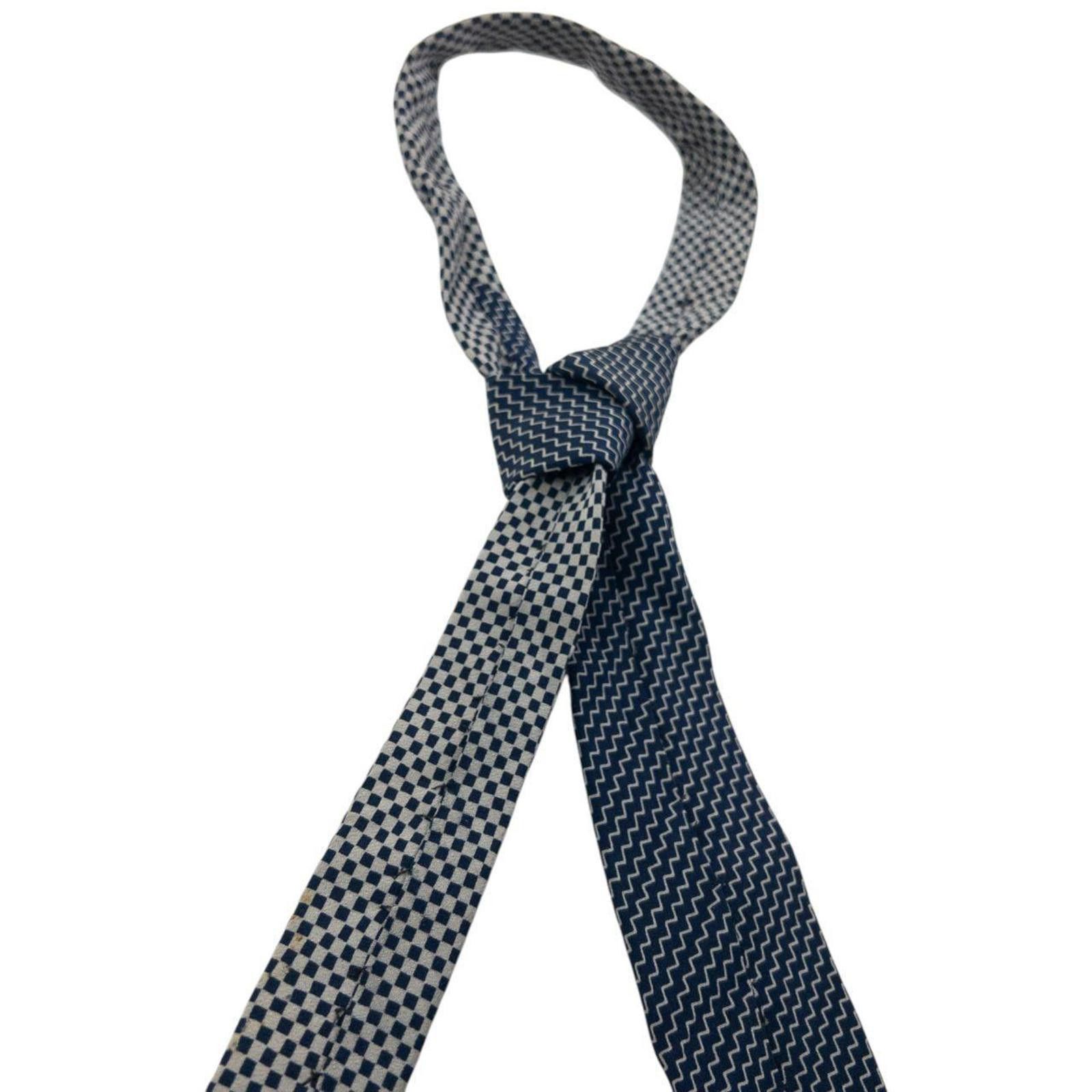 Issey Miyake Vintage 90s Issey Miyake Zig Zag Pattern Silk Tie Size ONE SIZE - 4 Thumbnail
