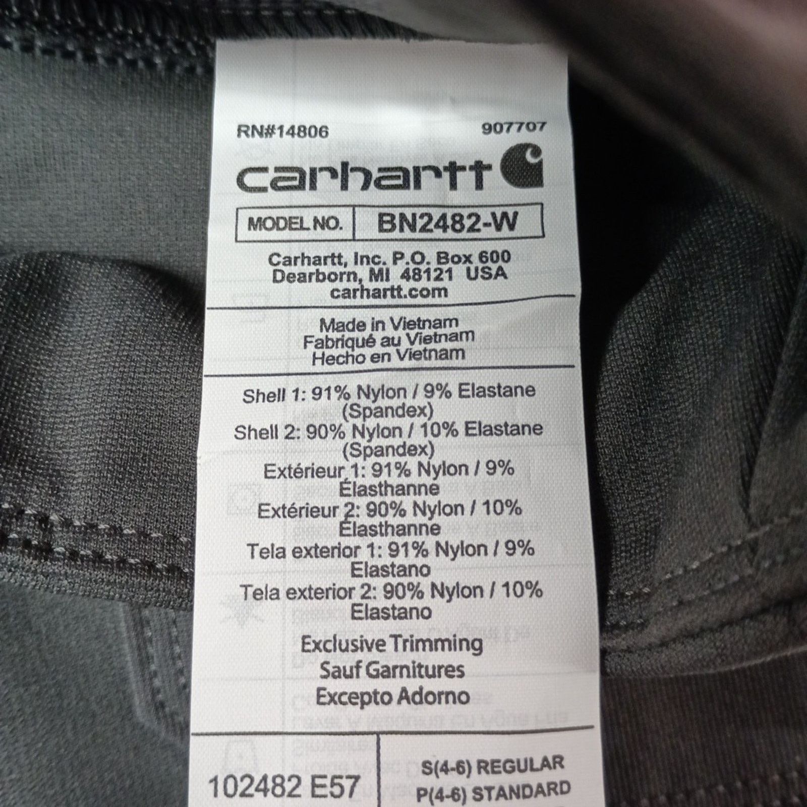 Carhartt New Carhartt Women's S Fitted Midweight Utility Legging Gray Size 28" / US 6 / IT 42 - 8 Thumbnail