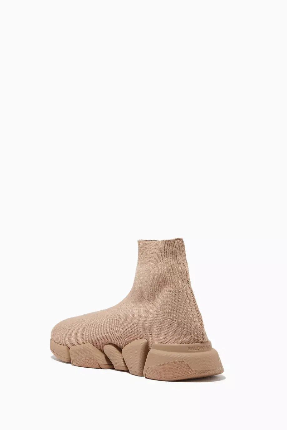Balenciaga o1w1db10625 Speed 2.0 Monocolor Recycled Knit Sneakers Beige Size US 6 / EU 39 - 4 Thumbnail