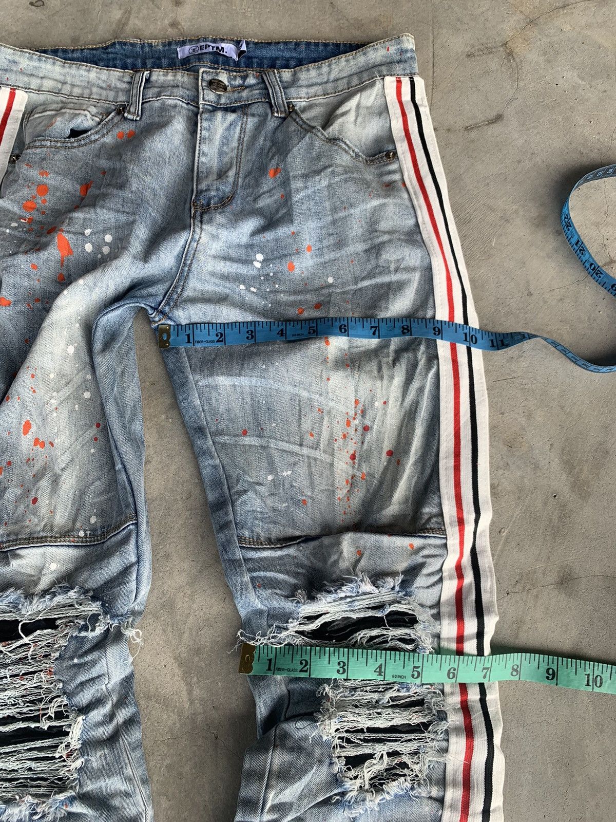 EPTM. EPTM PAINTER DISTRESSED DENIM.RARE DESIGN 💥💥 Size US 31 - 6 Thumbnail