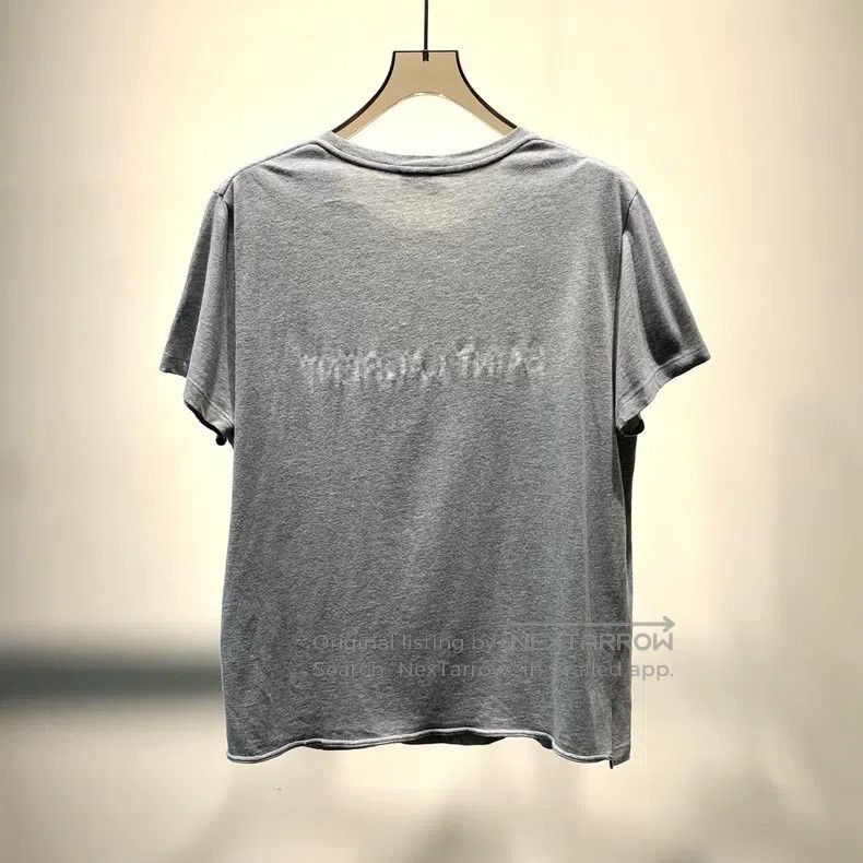 Saint Laurent Paris Saint Laurent Paris Grey Chest Logo Short Sleeve Size US XXL / EU 58 / 5 - 2 Thumbnail
