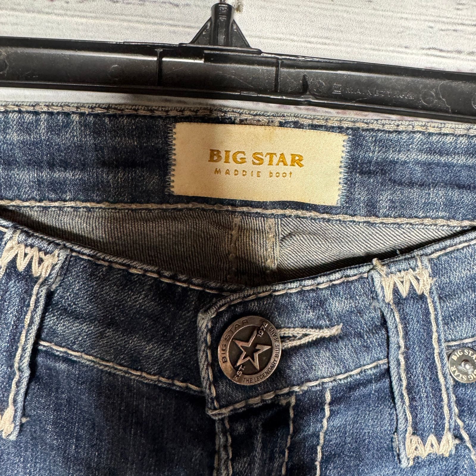Big Star Big Star Maddie Boot Cut Jeans Low Rise - Size 27R Size 27" / US 4 / IT 40 - 2 Thumbnail