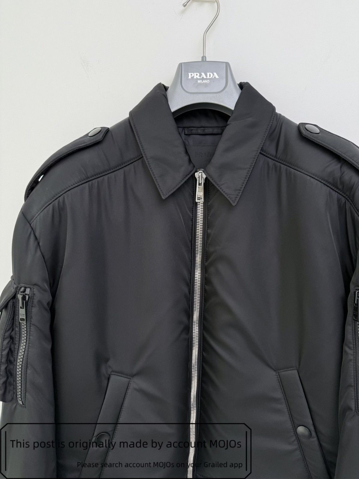 Prada Sz 50 Prada Sleeves Pockets Padded Zip Up Jacket mojos1005 Size US M / EU 48-50 / 2 - 2 Thumbnail